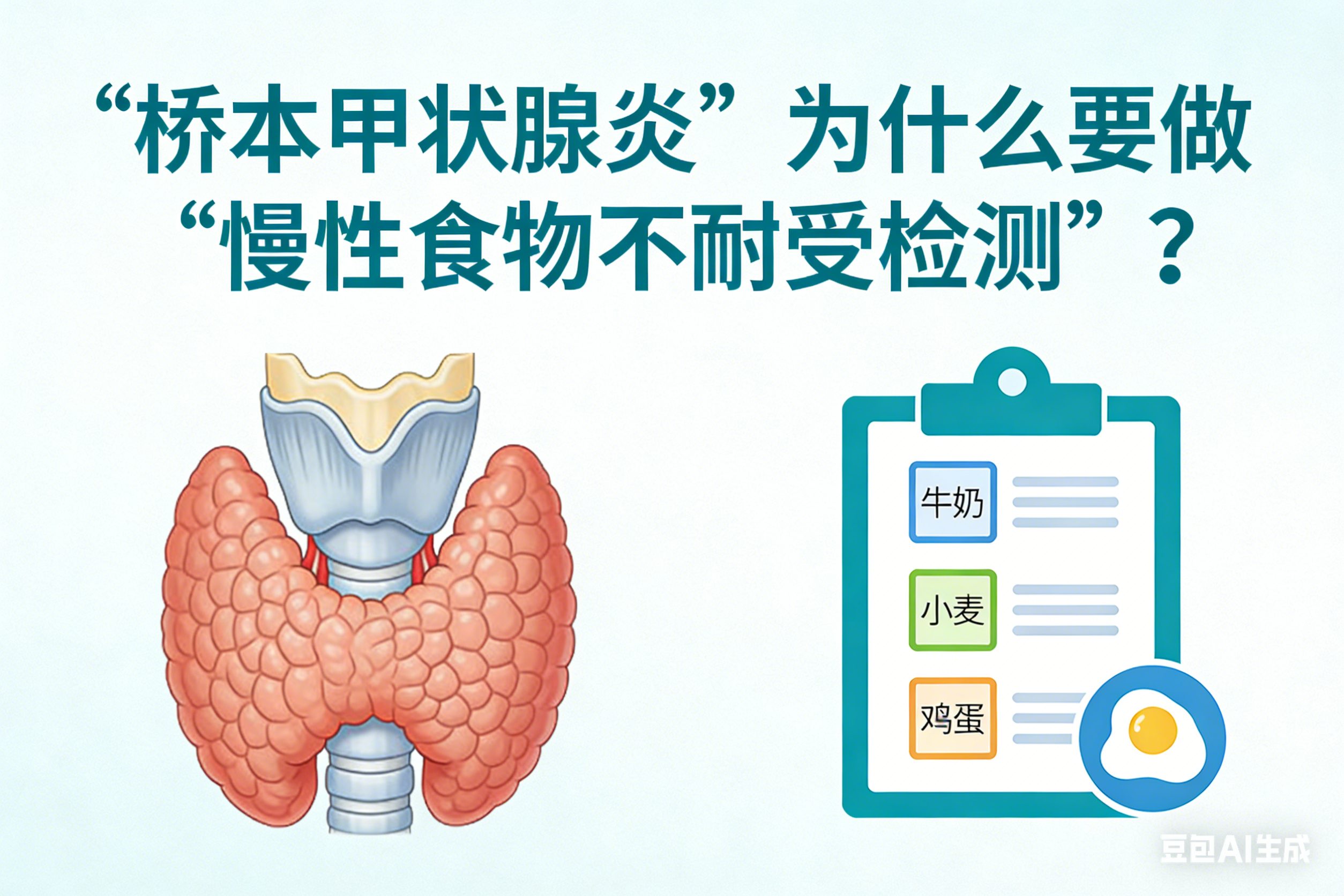 “桥本甲状腺炎”为什么要做“慢性食物不耐受检测”？