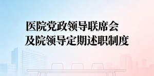 医院党政领导联席会及院领导定期述职制度（2026 版）