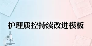 医院护理质控持续改进范文模板汇编