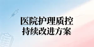 医院护理质控持续改进方案模板范文2026年新编